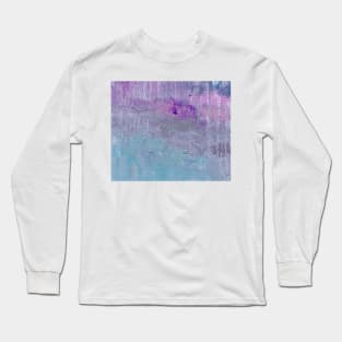 Blue Purple Indigo Abstract Art Long Sleeve T-Shirt